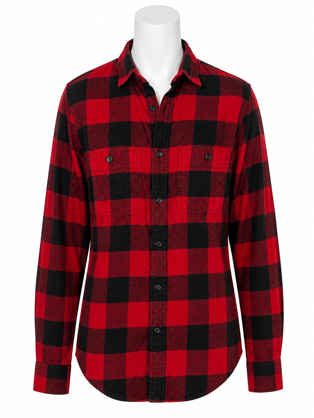 J.Crew Mercantile Buffalo Red & Black Plaid Flannel Shirt - Size S